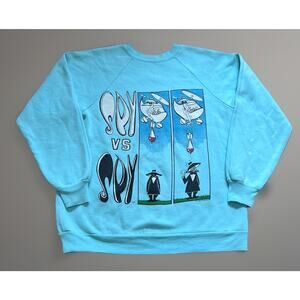Vintage RARE 1982 Spy Vs Spy Double Sided Graphic Sweatshirt Mens M